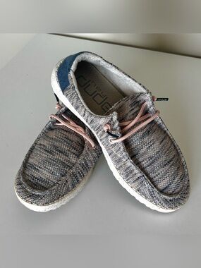 Hey Dude Women’s Wendy Sox Light Pink Slip-On Lightweight Shoes Loafers Size 7